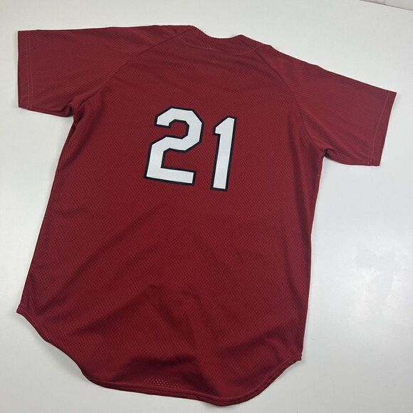 Vintage 90s Rawlings St. Louis Cardinals #21 MLB Jersey - XL Button Up - Picture 11 of 11